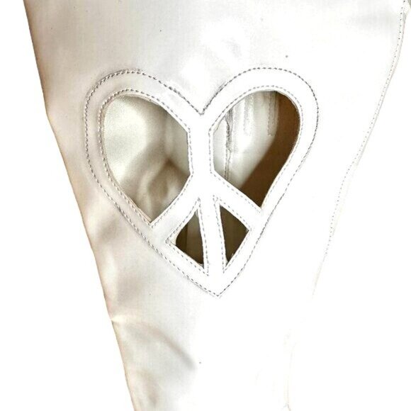 White Platform Women's Go-Go Boots Ugly Silent Disco, Cosplay Sz 10M (run small) - Picture 7 of 9